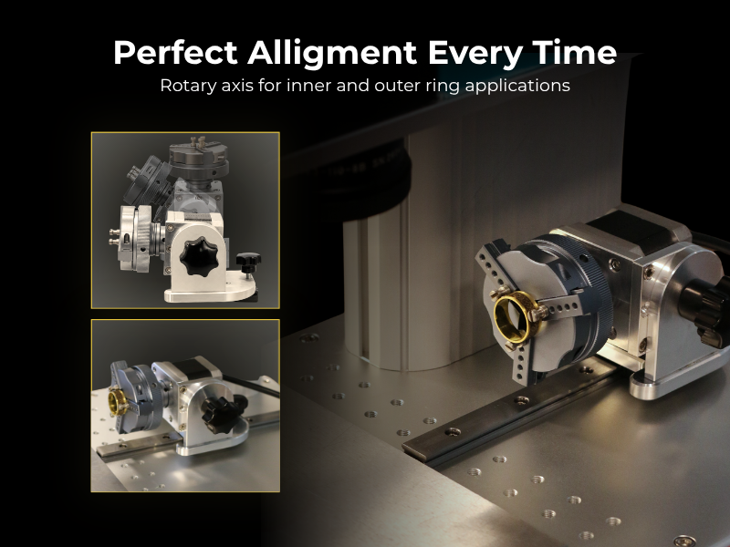 Mini fiber laser – graviranje prstenja na rotacionoj osi