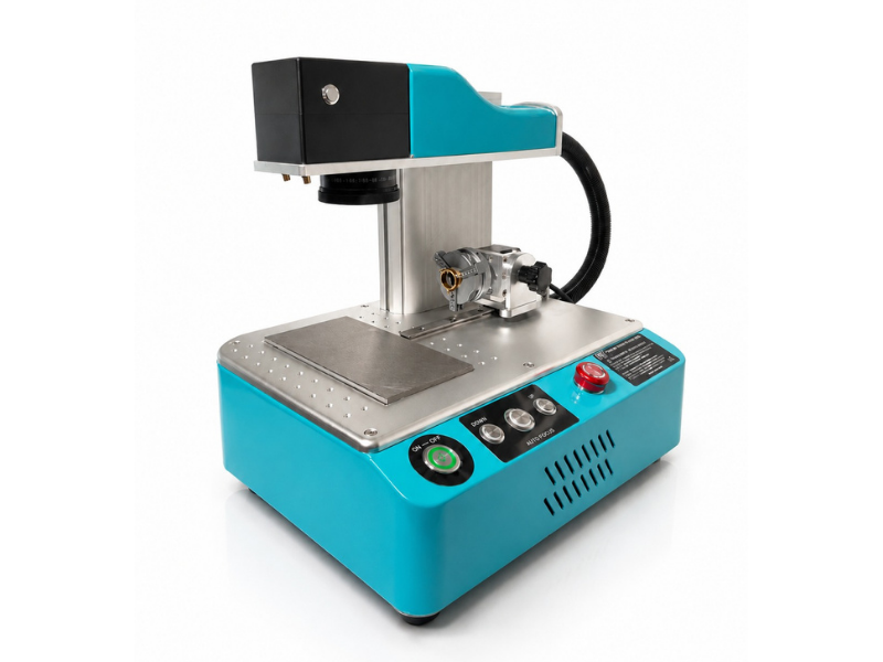 NRT Mini Fiber Lazer Markalama Makinesi – kompakt 20W model, taşınabilir tasarım