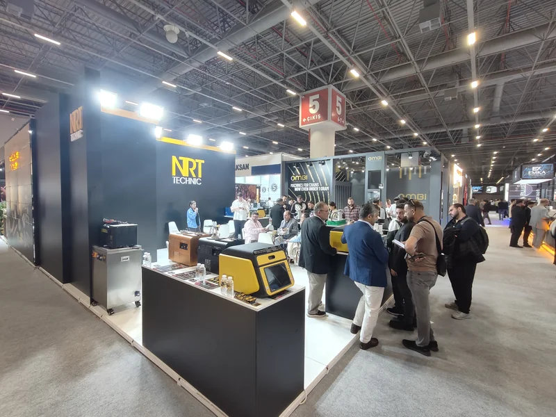 IJS 2026 Istanbul Jewelry Show NRT Technic booth — visitors and fiber laser marking machines at Hall 5, Booth 5G40