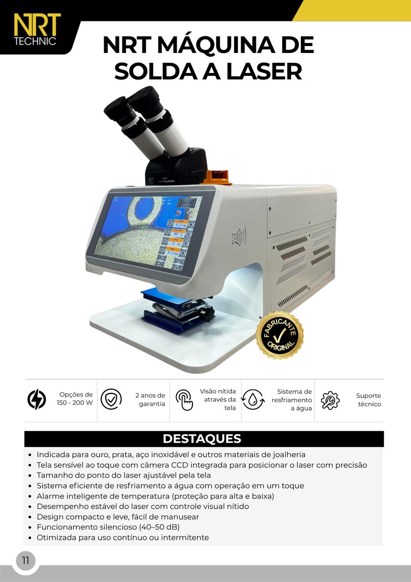 NRT Technic Máquina de Solda a Laser – visão geral do produto e principais recursos, página 13 do catálogo